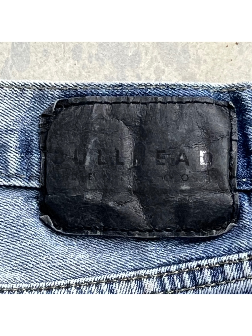 VTG Y2K Bullhead Patchwork Slim Jeans Mens Sz. 36X32 (Fits 36X30) Distressed - Picture 7 of 8